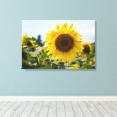 Leinwanddruck - Sonnenblume Vibranz (Insitu (Holzboden))