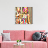 Leinwanddruck (Spiegelungen) (Insitu (Wohnzimmer))