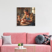 Leinwanddruck (Töpferton) (Insitu (Wohnzimmer))