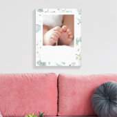 Leinwände aus weichem Grauton und weißem Blumen Leinwanddruck (Insitu (Wohnzimmer))