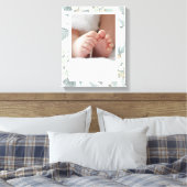 Leinwände aus weichem Grauton und weißem Blumen Leinwanddruck (Insitu (Schlafzimmer))