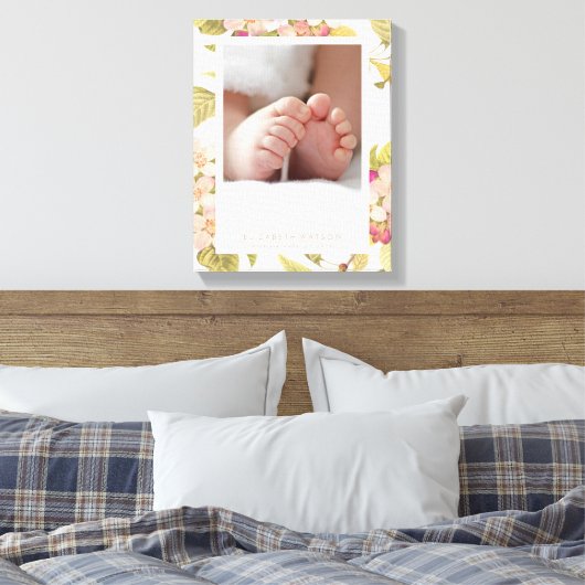 Leinwände aus weichem Rosa und weißem Blumen Leinwanddruck (Insitu (Schlafzimmer))