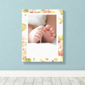 Leinwände aus weichem Rosa und weißem Blumen Leinwanddruck (Insitu (Holzboden))