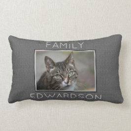 Leinwandfamilien-Monogrammname des Lendenkissen