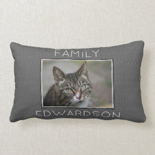 Leinwandfamilien-Monogrammname des Lendenkissen