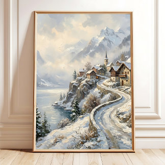 Leinwandkunst Dorf im ländlichen Raum Poster