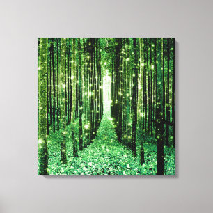 Leinwandkunst Magischer Wald Grüne Mystik Leinwanddruck