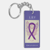 Leiomyasarcoma (LMS) Awareness Ribbon Schlüsselanh Schlüsselanhänger (Vorderseite links)