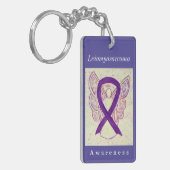Leiomyasarcoma (LMS) Awareness Ribbon Schlüsselanh Schlüsselanhänger (Vorderseite links)
