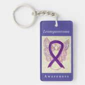 Leiomyasarcoma (LMS) Awareness Ribbon Schlüsselanh Schlüsselanhänger (Vorderseite)