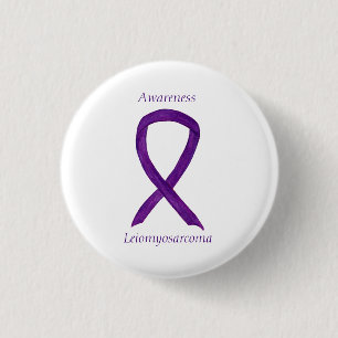 Leiomyosarcoma Lila Awareness Ribbon Custom Button