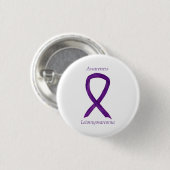 Leiomyosarcoma Lila Awarness Ribbon Custom Button (Vorne & Hinten)