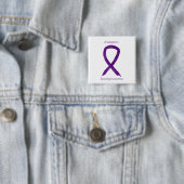 Leiomyosarcoma Lila Awarness Ribbon Custom Button (Beispiel)