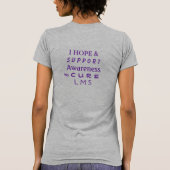 Leiomyosarcoma (LMS) Awareness Ribbon Angel Shirt (Rückseite)