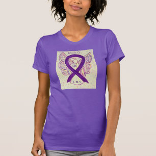 Leiomyosarcoma (LMS) Awareness Ribbon Angel Shirt