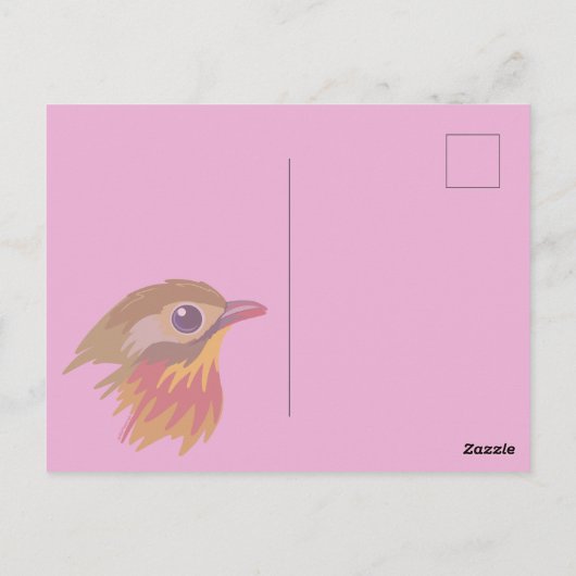 Leiothrix Bird in Rot-Billing - vereinfacht Postkarte (Rückseite)