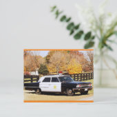 Leipers Gabelgabel, TN Police Car Herbstmalerei Postkarte (Stehend Vorderseite)