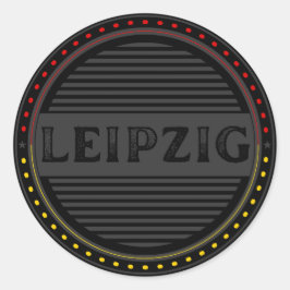 Leipzig City Pride Emblem – Deutsche Identität Runder Aufkleber