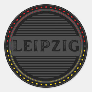 Leipzig City Pride Emblem – Deutsche Identität Runder Aufkleber
