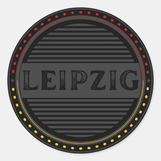 Leipzig City Pride Emblem – Deutsche Identität Runder Aufkleber (Vorderseite)