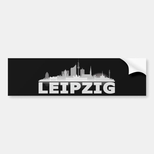 Leipzig City Skyline Aufkleber Autoaufkleber (Vorne)