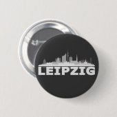 Leipzig City Skyline Button / Anstecker / Pin (Vorne & Hinten)