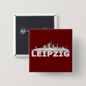 Leipzig City Skyline - Button / Anstecker / Pin (Vorne & Hinten)