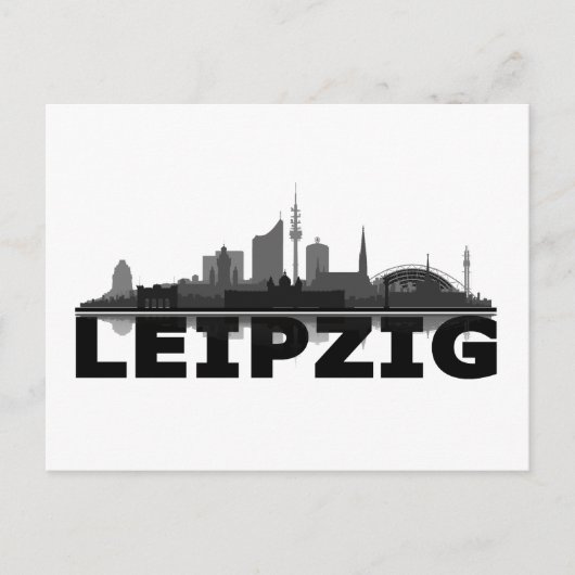 Leipzig City Skyline - Postkarte (Vorderseite)