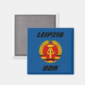 Leipzig, DDR - Deutsche Demokratische Republik Magnet (Vorderseite/Rückseite)