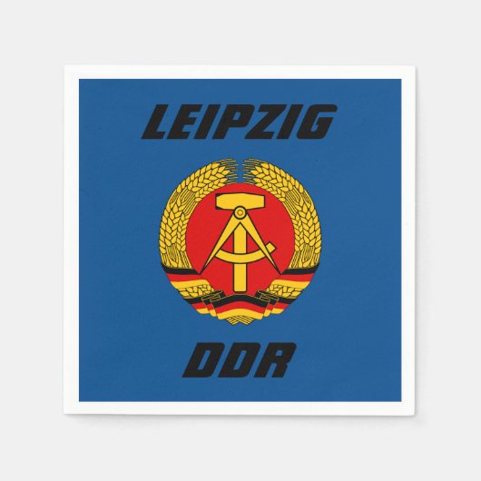 Leipzig, DDR - Ostdeutschland Serviette (Vorderseite)