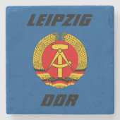 Leipzig, DDR - Ostdeutschland Steinuntersetzer (Vorderseite)