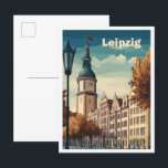 Leipzig Deutschland Art Vintage Travel Illustratio Postkarte<br><div class="desc">Leipzig Deutschland Art Vintage Reiseanleitung</div>