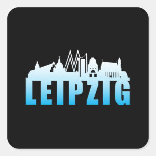 Leipzig Deutschland City City City City City Funny Quadratischer Aufkleber
