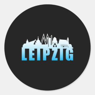 Leipzig Deutschland City City City City City Funny Runder Aufkleber