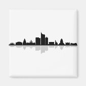 LEIPZIG Deutschland City Skyline Silhouette Magnet (Vorne)
