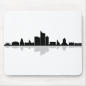 LEIPZIG Deutschland City Skyline Silhouette Mousepad (Vorne)
