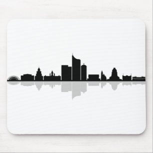 LEIPZIG Deutschland City Skyline Silhouette Mousepad