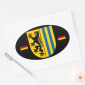 Leipzig Deutschland Oval Sticker im Euro-Stil (Umschlag)
