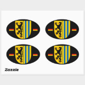 Leipzig Deutschland Oval Sticker im Euro-Stil (Blatt)