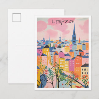 Leipzig Deutschland Reise Kunst Postkarte