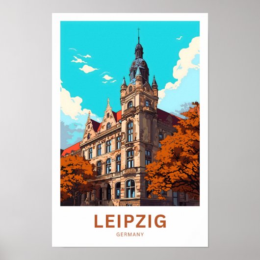 Leipzig Deutschland Reisedrucke Poster (Vorne)