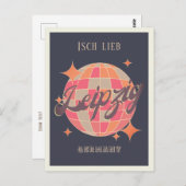 Leipzig Deutschland retro Grußkarte Postkarte (Vorne/Hinten)