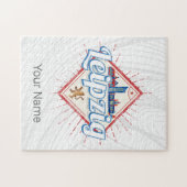 Leipzig Deutschland Sachsen Retro Skyline Vintag Puzzle (Horizontal)