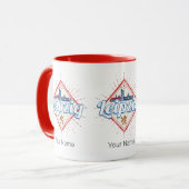 Leipzig Deutschland Sachsen Retro Skyline Vintag Tasse (Vorderseite Links)