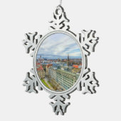Leipzig, Deutschland Schneeflocken Zinn-Ornament (Rechts)