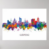 Leipzig Deutschland Skyline Poster (Vorne)