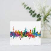 Leipzig Deutschland Skyline Postkarte (Stehend Vorderseite)