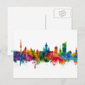 Leipzig Deutschland Skyline Postkarte (Vorne/Hinten)