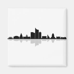 LEIPZIG Deutschland Skyline-Silhouette Magnet