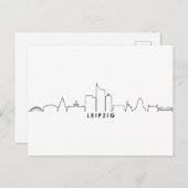 LEIPZIG Deutschland Skyline-Silhouette Postkarte (Vorne/Hinten)
